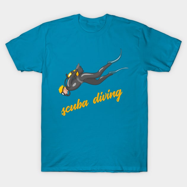 Scuba Diving T-Shirt by vladocar